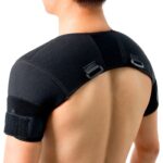 Kuangmi Double Shoulder Support Brace Strap Wrap Neoprene Protector,XXL